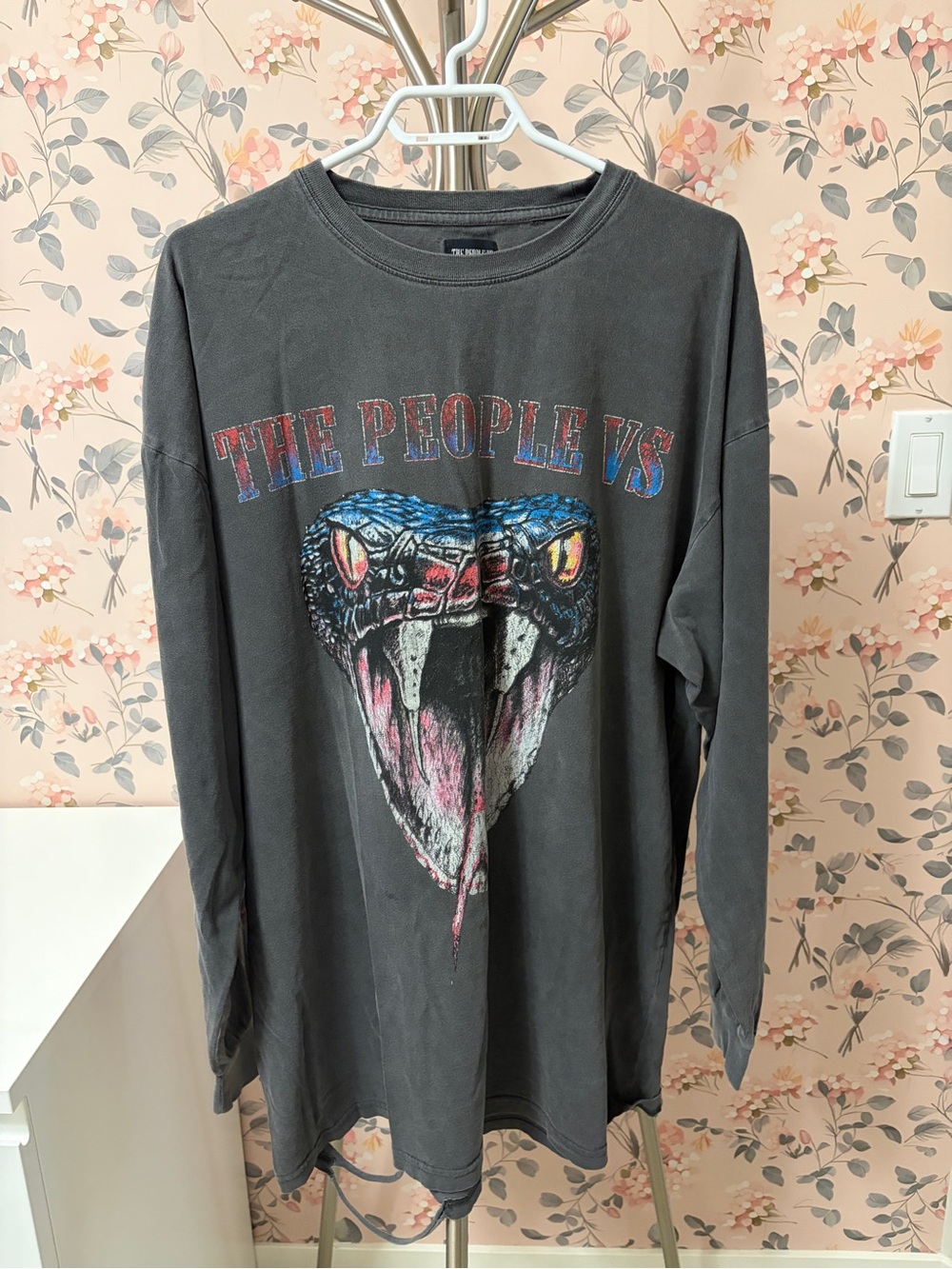 The People Vs. Black Graphic Snake Long-Sleeve Tee